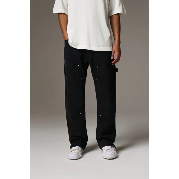 Denim Rivet Carpenter Pants